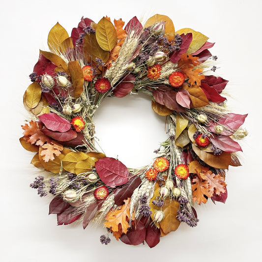 Dried and Preserved Autumn Afterglow Wreath