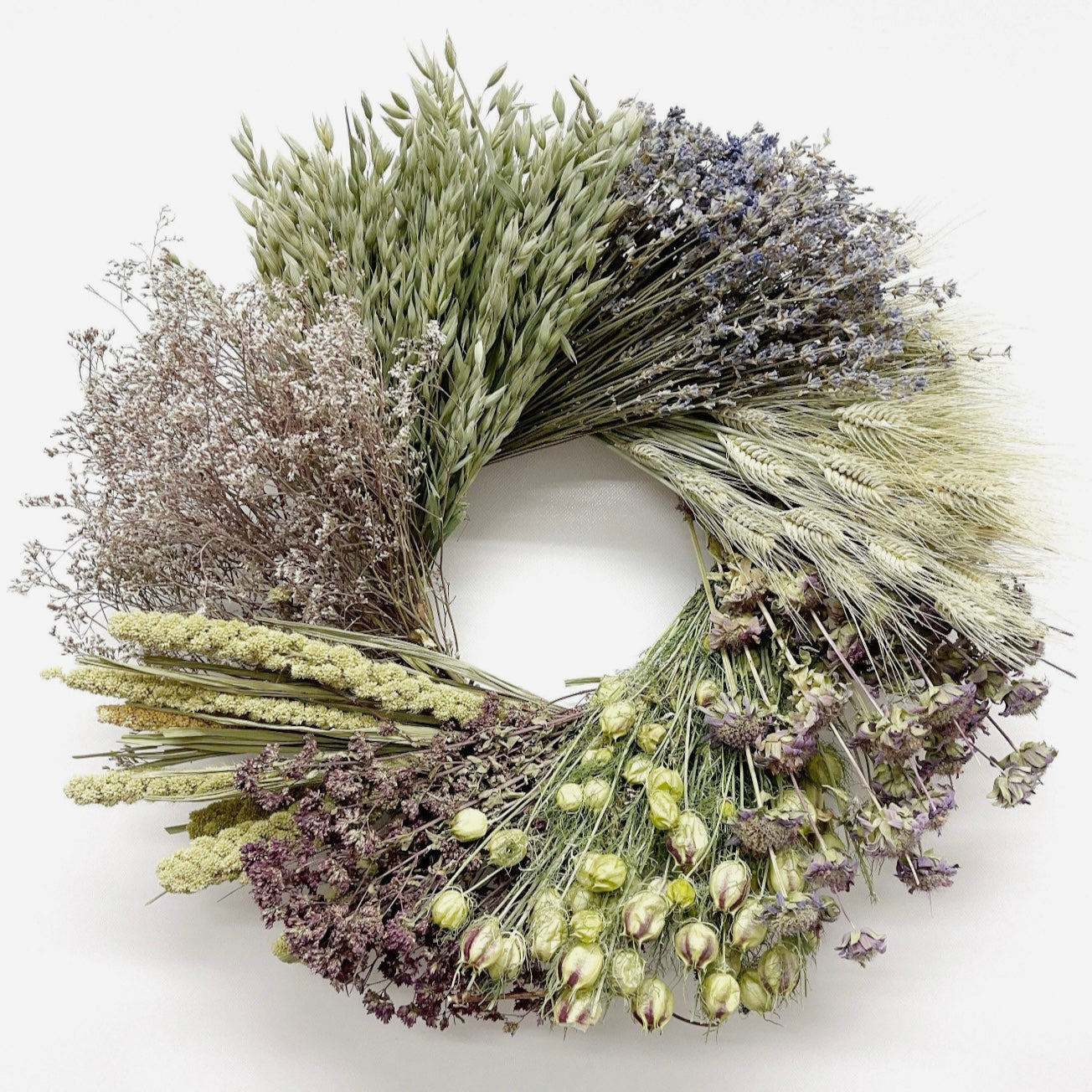 Dried Herbs Cottage Serenity Wheel Wreath