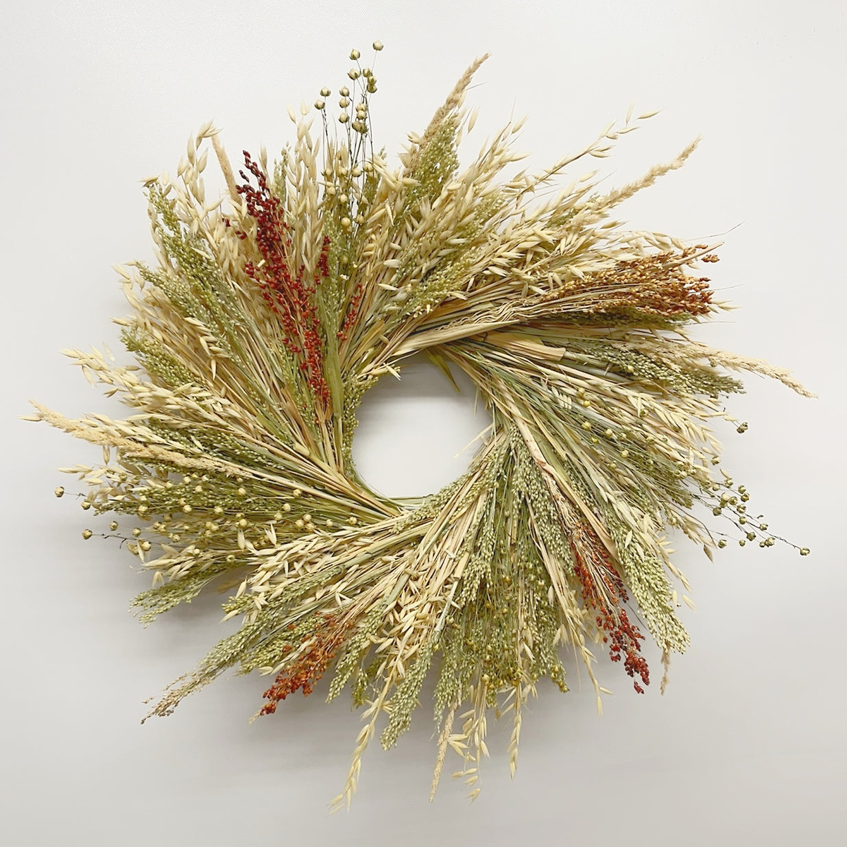 Dried Grains Farmland Wreath