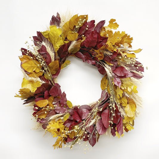 Dried and Preserved Harvest Home Wreath