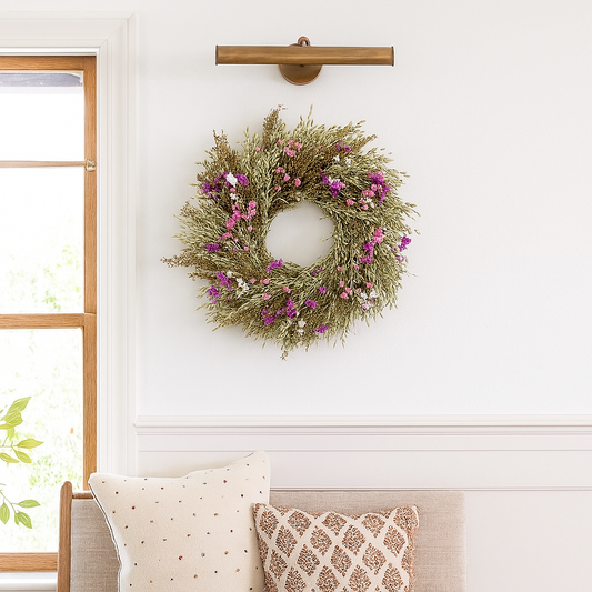 Dried Rosey Fields Wreath
