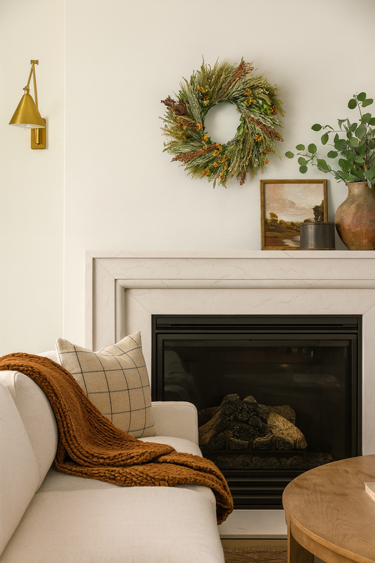 Dried Carnelian Fall Wreath
