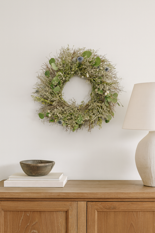 Dried Luna Frost Wreath