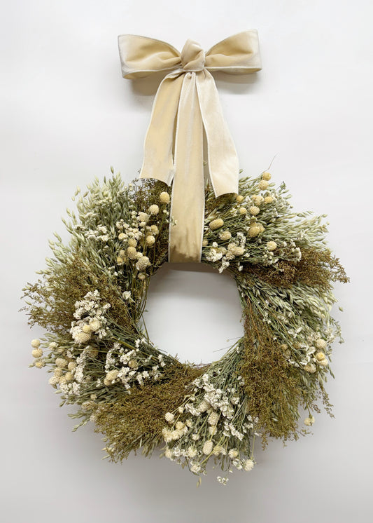 Dried Champagne Meadow Wreath
