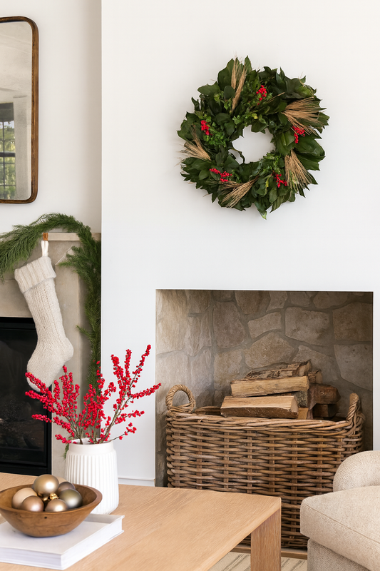 Dried and Preserved Holiday Gathering Wreath