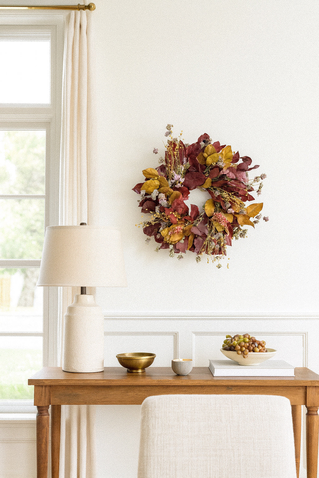 Dried and Preserved Laurel Amaranth Wreath