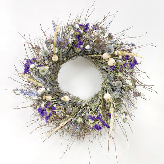 Dried Sapphire Nature Wreath