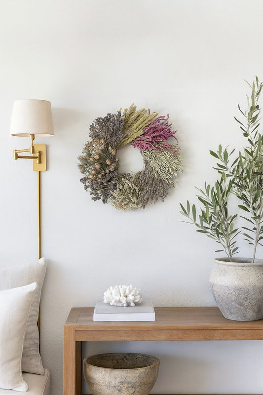 Dried Lavender Moor Wheel Wreath