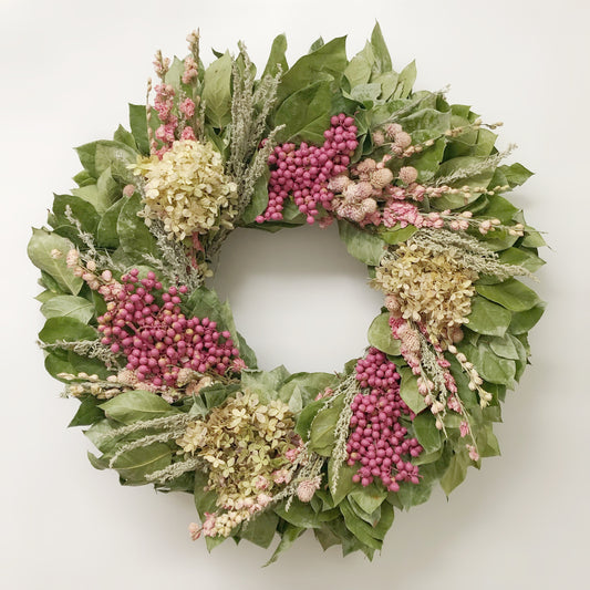 Dried Limelight Blush Wreath