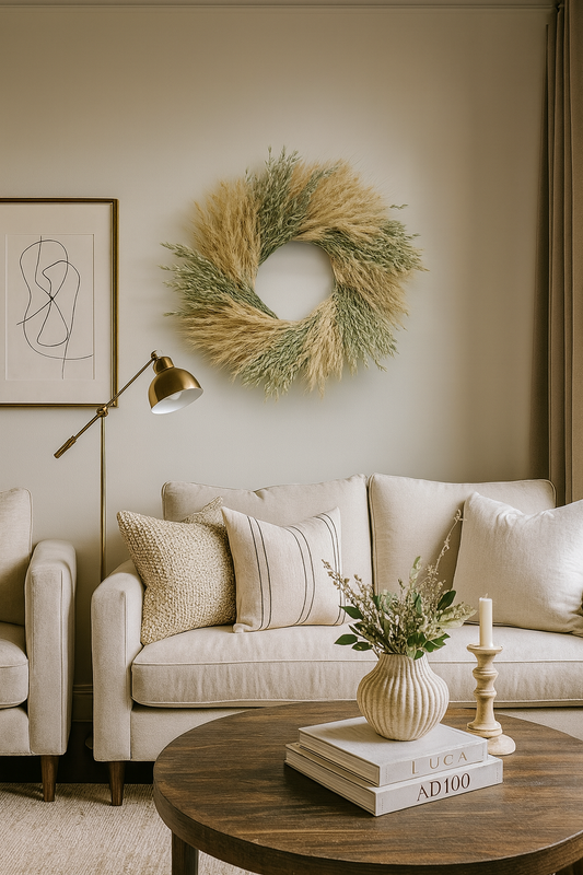 Dried Oats Wheel Wreath