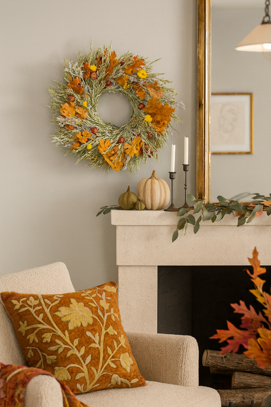 Dried Fall Oakmere Wreath