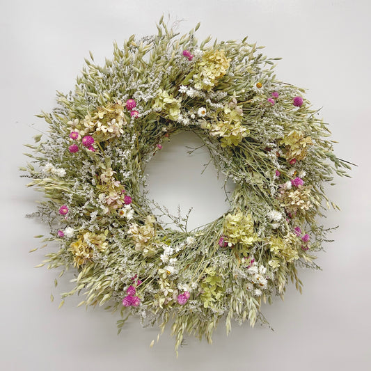 Dried Hydrangea Cream Wreath