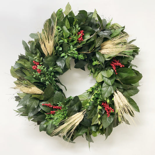Dried and Preserved Holiday Gathering Wreath