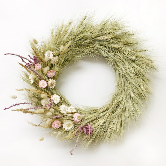 Dried Rosewater Wheat Wreath
