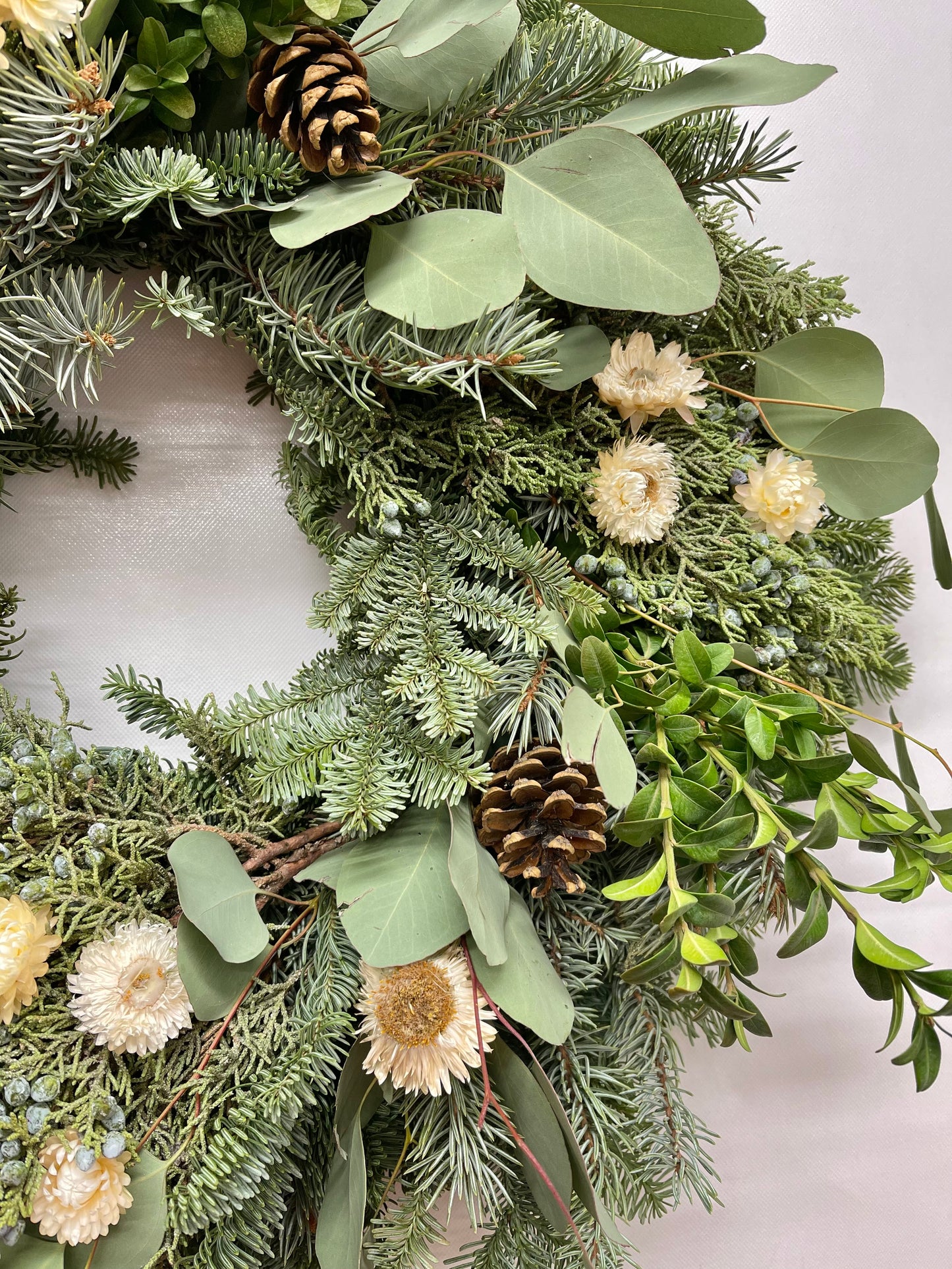 Fresh Evergreens Dainty Christmas Wreath