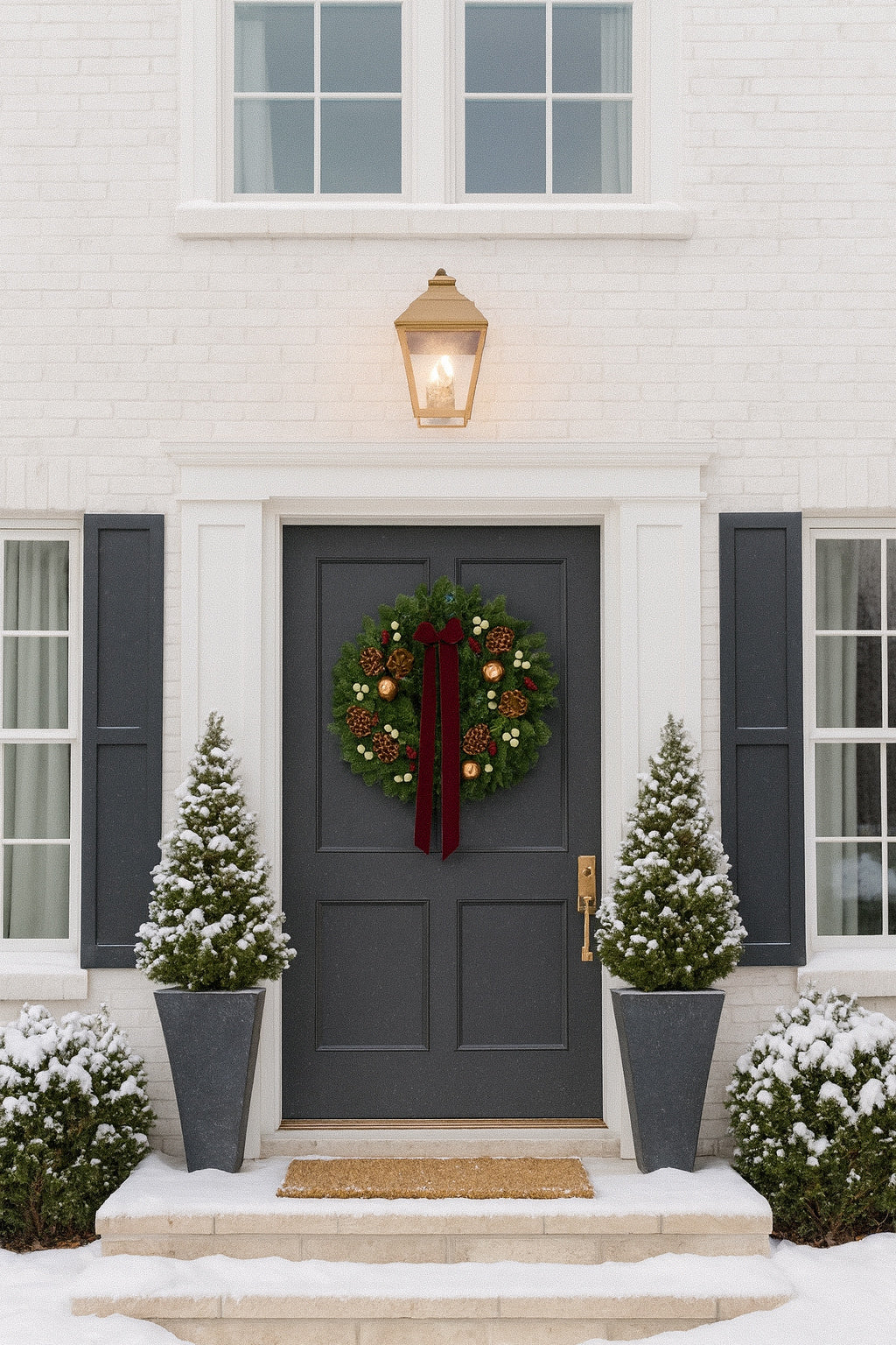 Fresh Evergreens Alpine Garnet Wreath