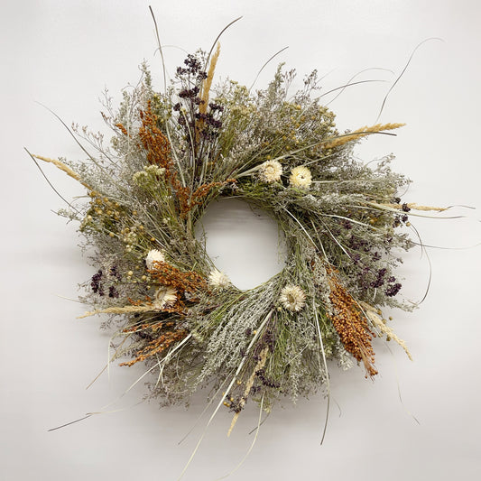 Dried Oregano and Ivory Wreath