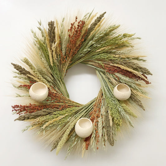 Dried Circle of Life Bird Feeder Wreath