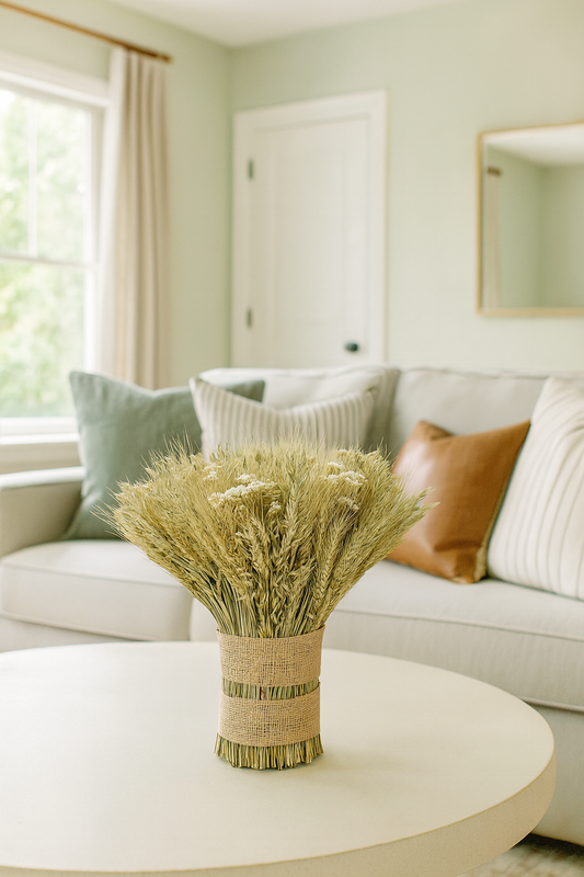 Dried Field Oats Stack Centerpiece