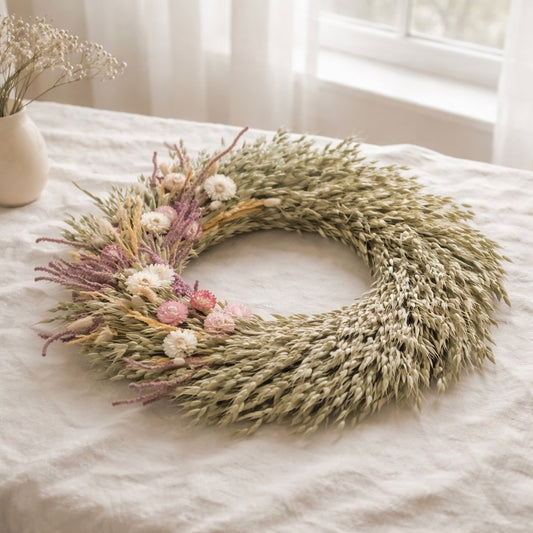 Dried Blooming Meadows Wreath