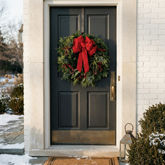 Fresh Evergreens Holiday Grandeur Wreath