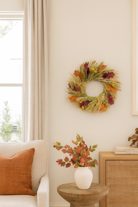Dried Fall Oak Wreath