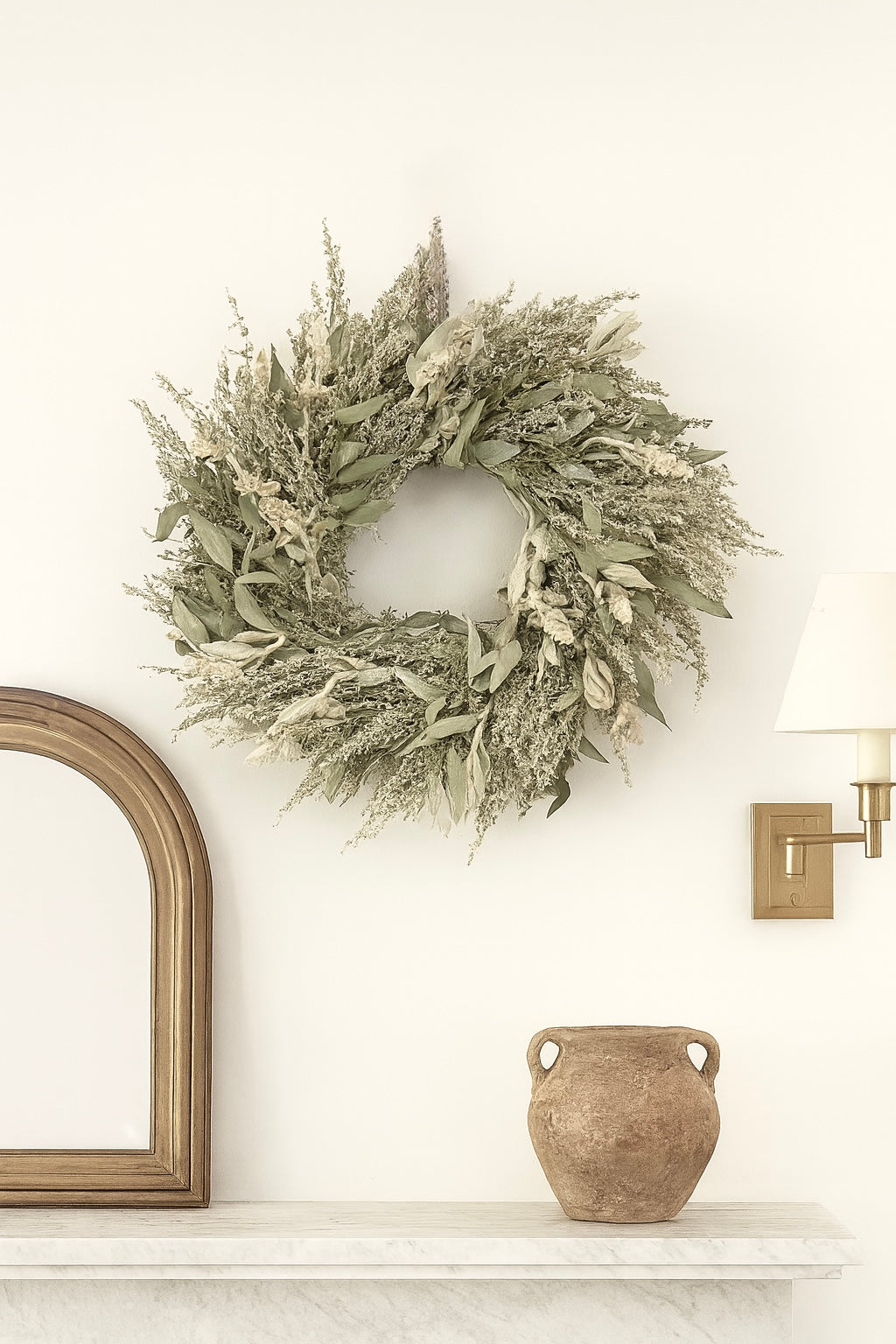 Dried Lamb’s Ear Eucalyptus Wreath
