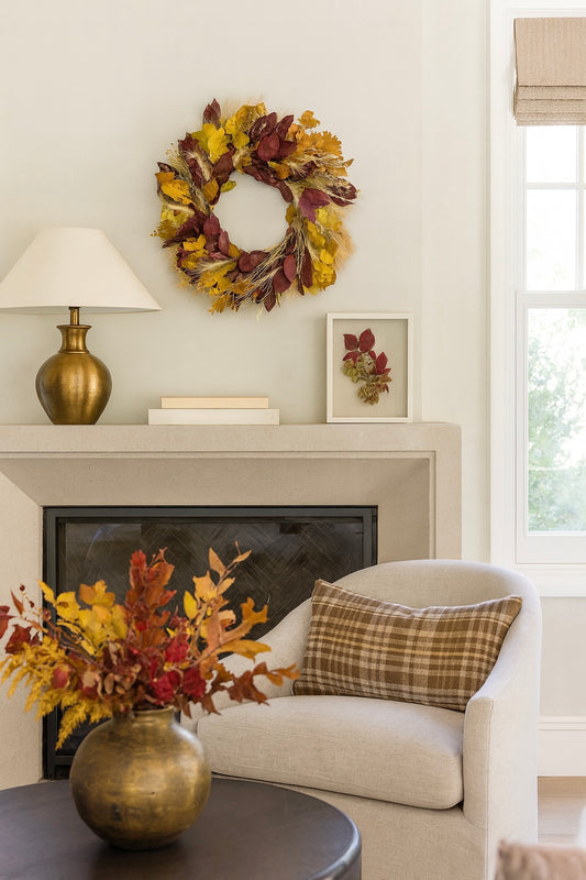 Dried and Preserved Harvest Home Wreath