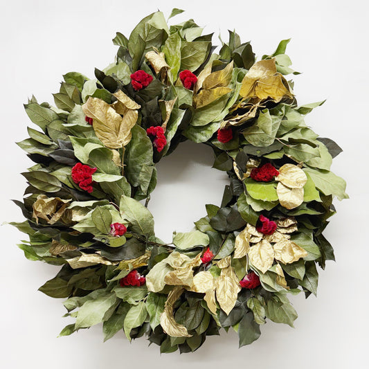 Dried and Preserved Holiday Laurel Wreath