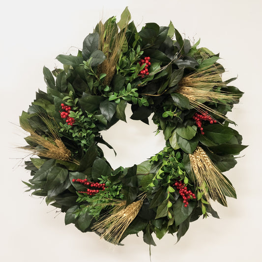 Dried and Preserved Holiday Gathering Wreath