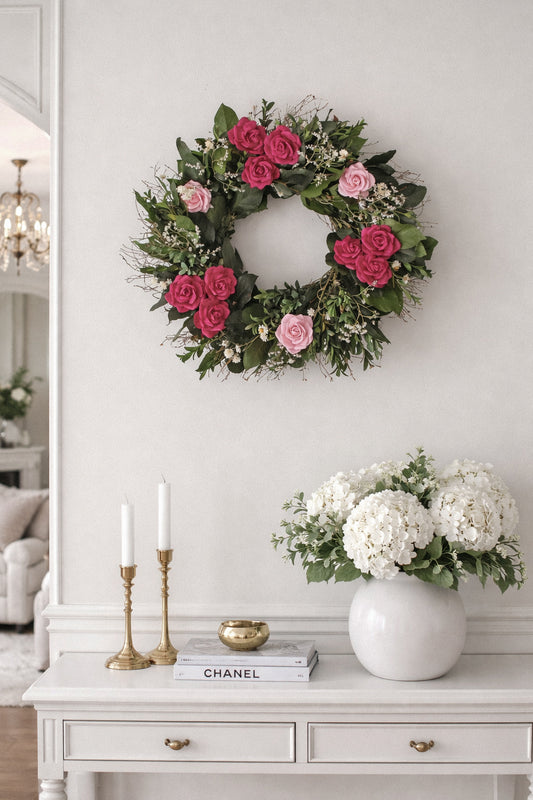 Dried and Preserved Rosabella Wreath
