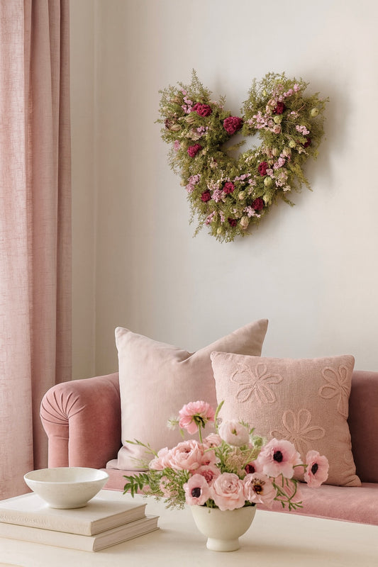 Dried Romantic Heart Wreath