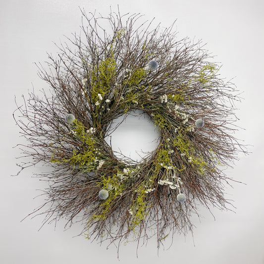Dried Quail Brush Moss Wreath