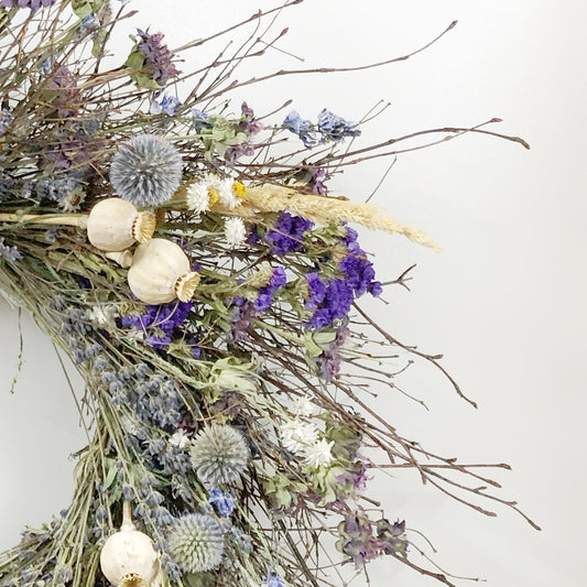 Dried Sapphire Nature Wreath