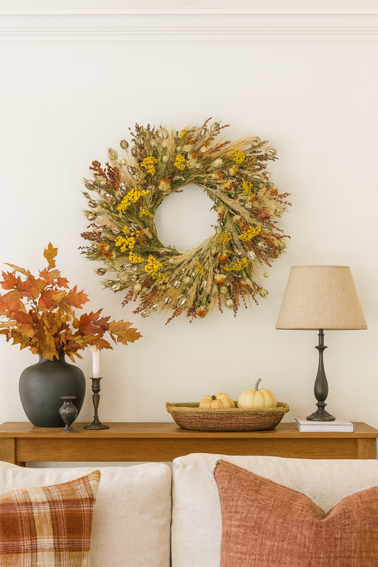 Dried Rustic Radiance Wreath