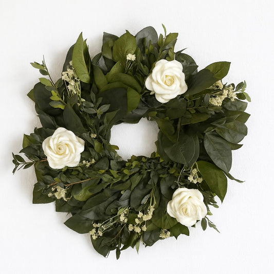 Dried and Preserved Petal and Rose Wreath