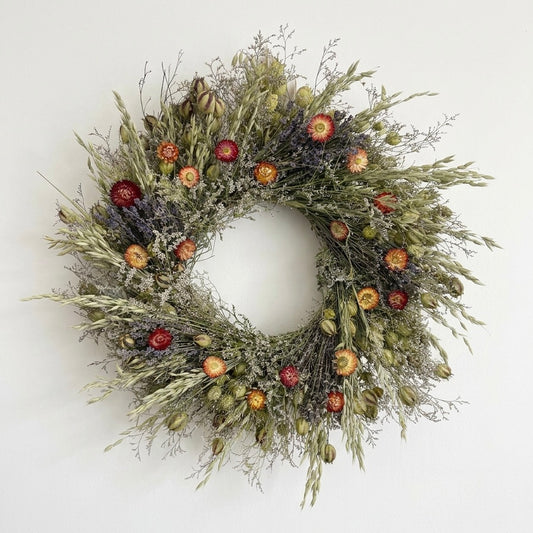 Dried Vintage Prairie Wreath