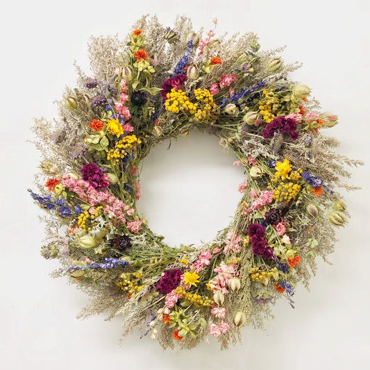 Dried Meadow Blossoms Wreath