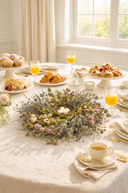 Dried Springtime Bird Nest Centerpiece