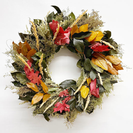 Dried and Preserved Harvest Ember Wreath