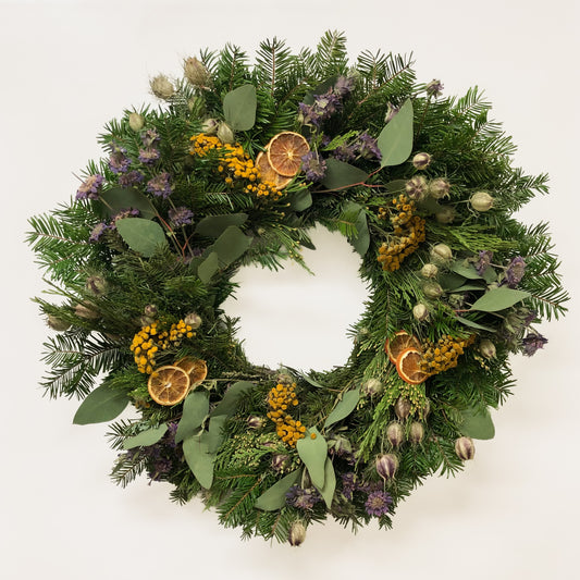Fresh Evergreens Winter Harvest Wreath