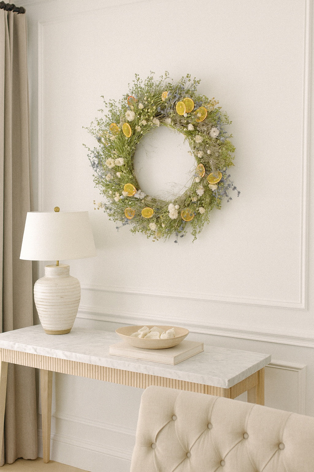 Dried Lemora Citrus Wreath