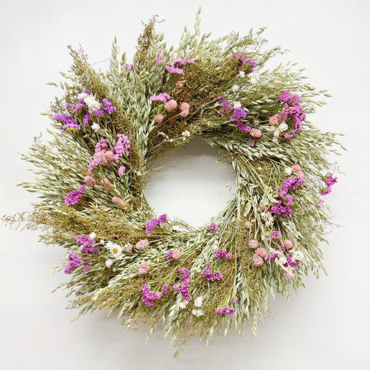 Dried Rosey Fields Wreath