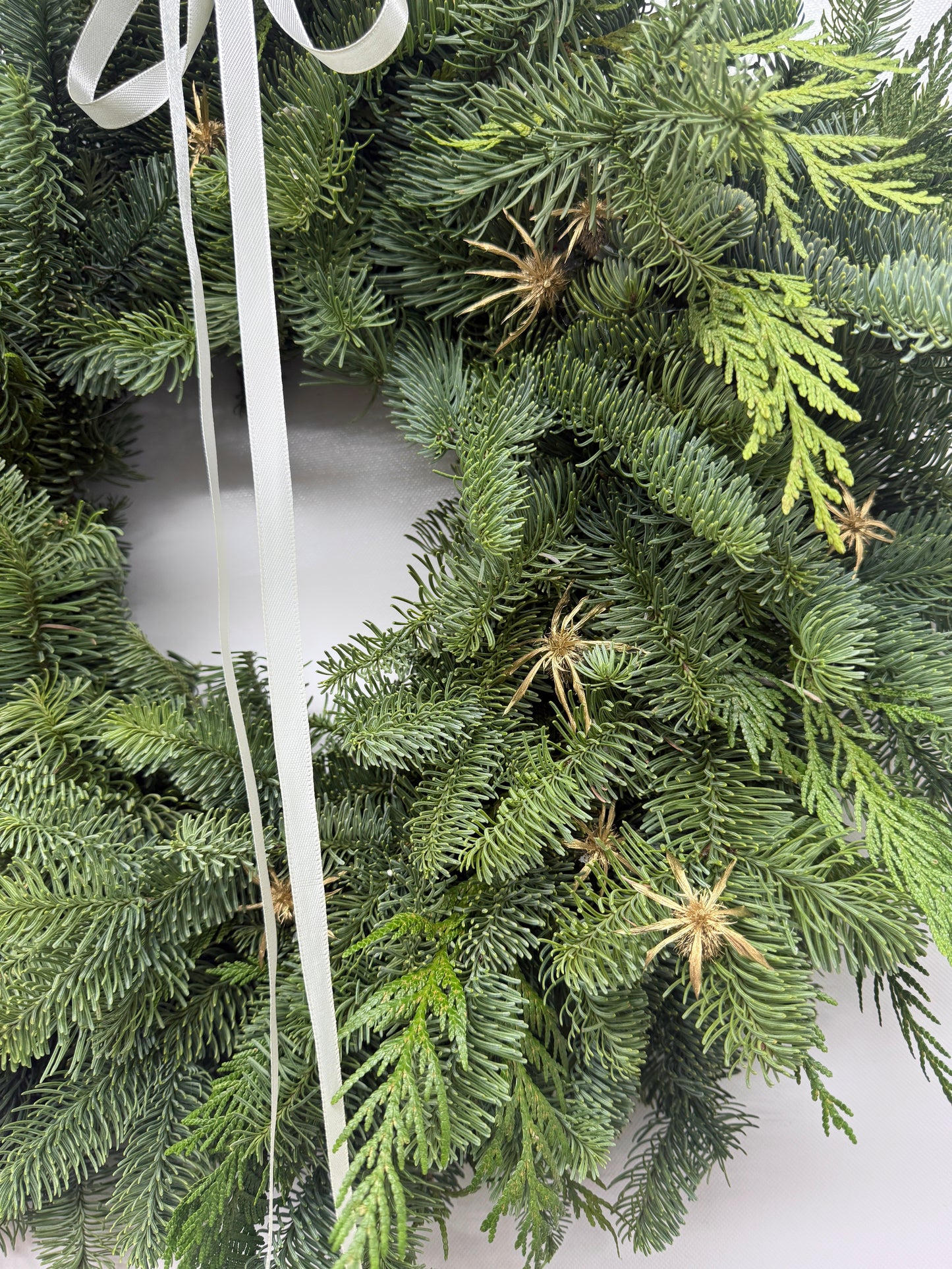 Fresh Evergreens Simple Stars Wreath