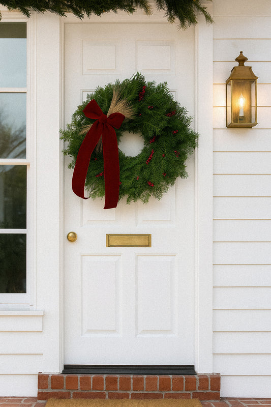 Fresh Evergreens Hearthside Wheat Wreath