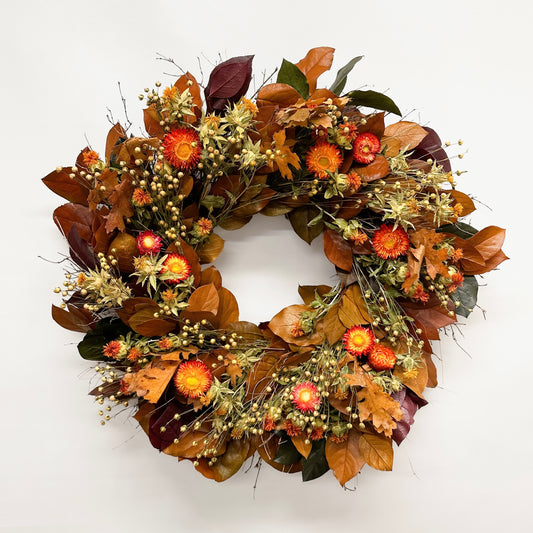 Dried and Preserved Autumnal Equinox Wreath