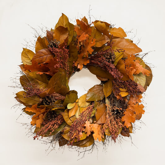Dried and Preserved November Forage Wreath
