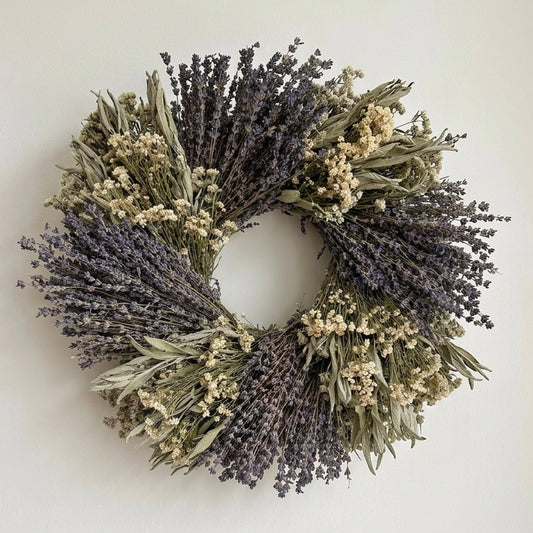 Dried Lavender and Sage Wheel Wreath
