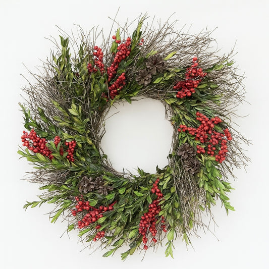Dried Merrywood Holiday Wreath