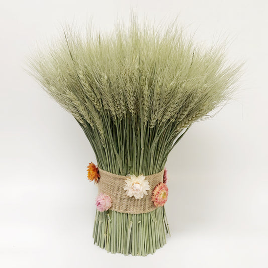 Dried Harvest Bloom Wheat Stack Centerpiece